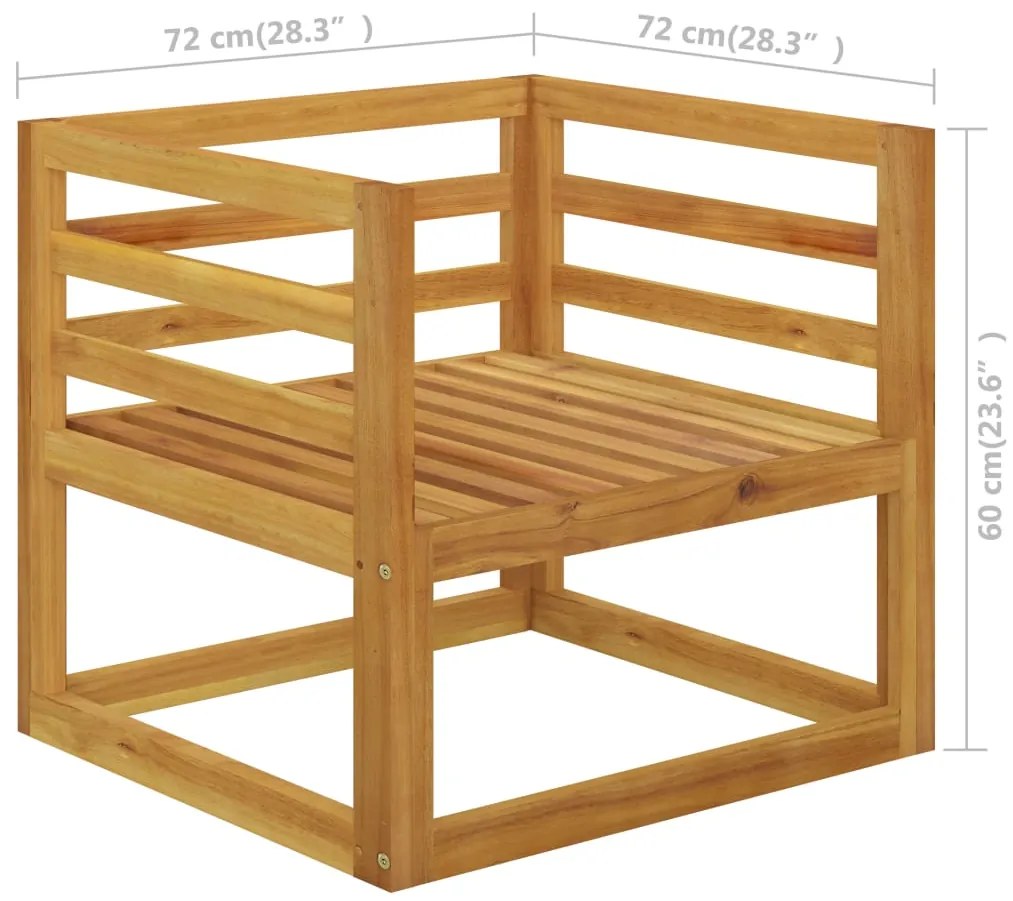 12 pcs conjunto lounge jardim c/ almofadões acácia maciça creme