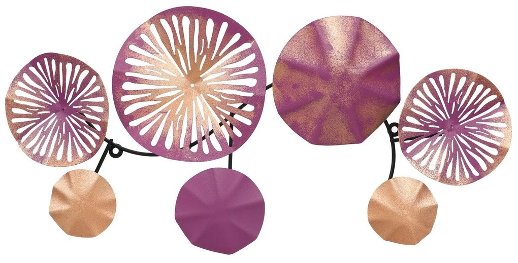 Acessório Decorativo de Parede em Metal Bys-4017 – Multicolor – 74 x 3
