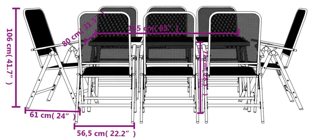 9 pcs conjunto de jantar para jardim rede de metal antracite