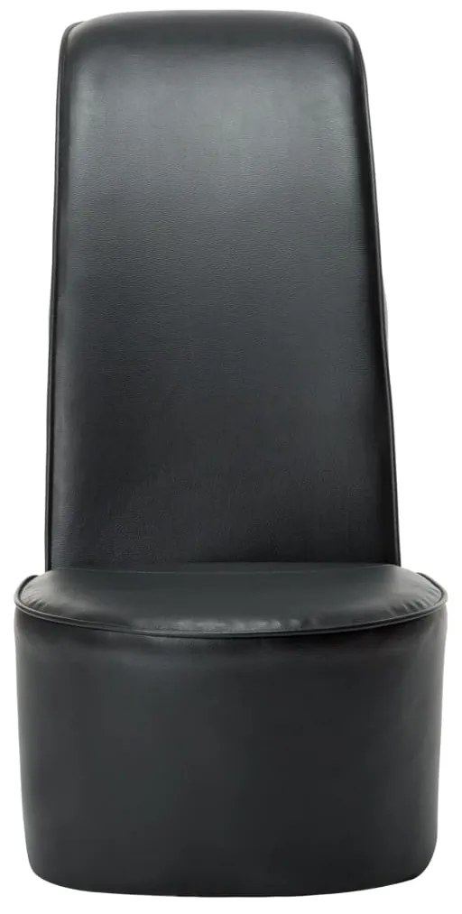Cadeira estilo sapato de salto alto couro artificial preto