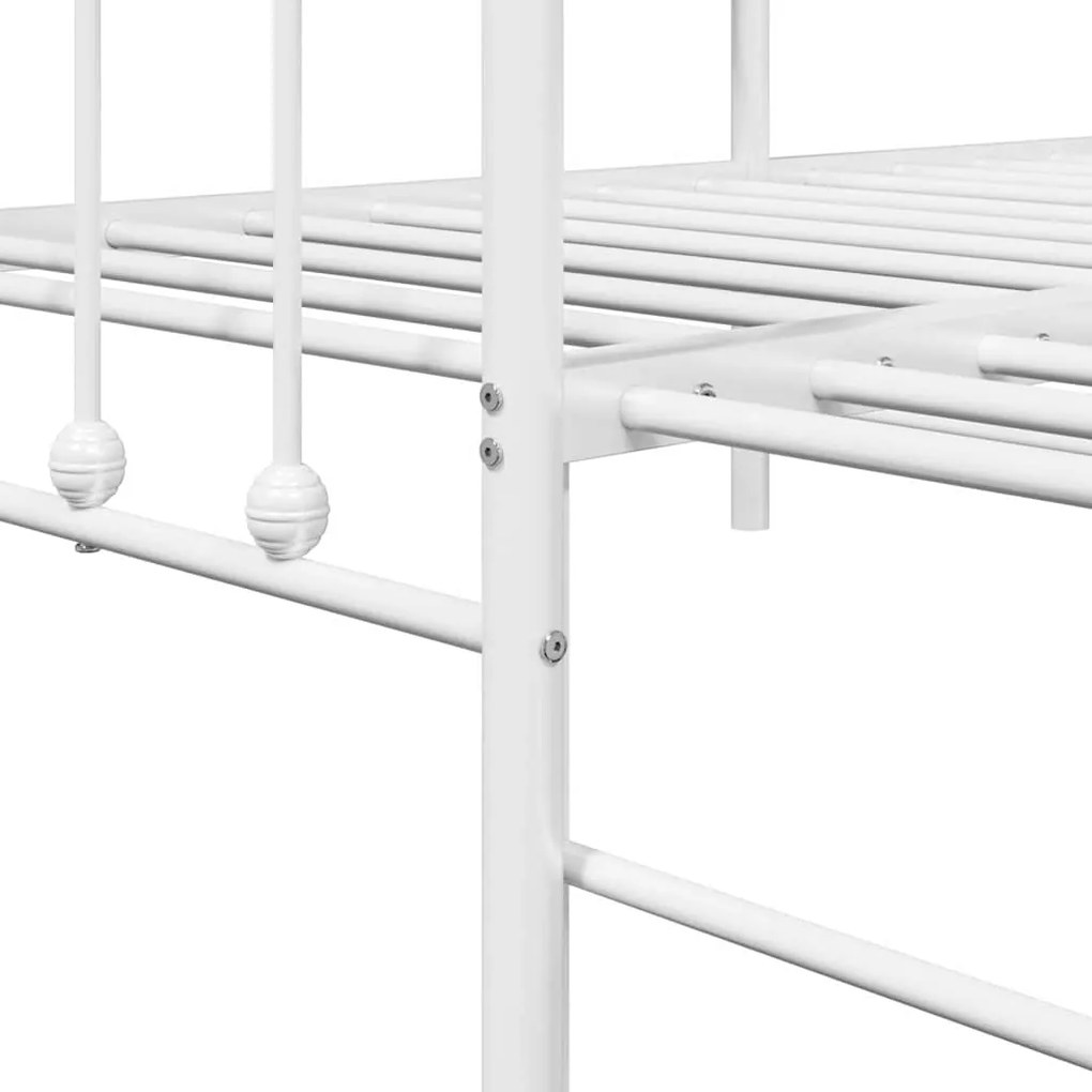 Estrutura de Daybed vidaXL com Cama de Rodízio Branca 75x190 cm Aço