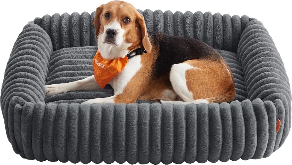 Cama para cães 91 x 68 x 20 cm, ortopédica e lavável cinzento-chumbo