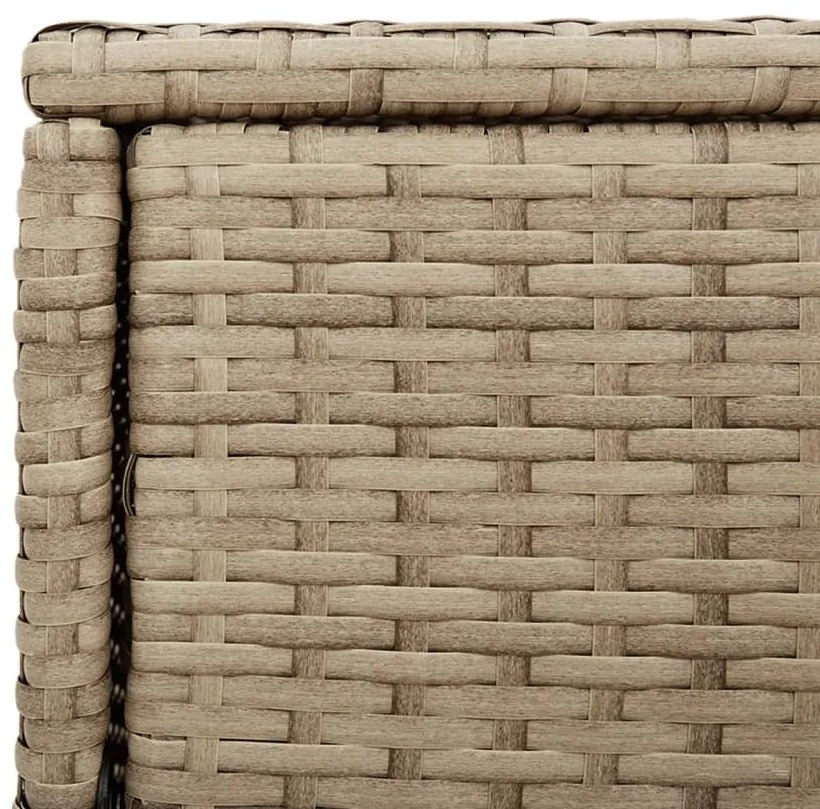 Armário de arrumação para jardim 105x55x113 cm vime PE bege