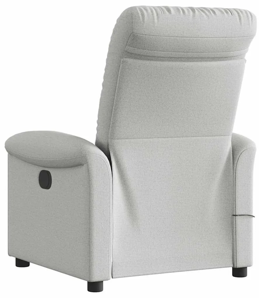 Cadeira de massagem reclinável tecido cinzento