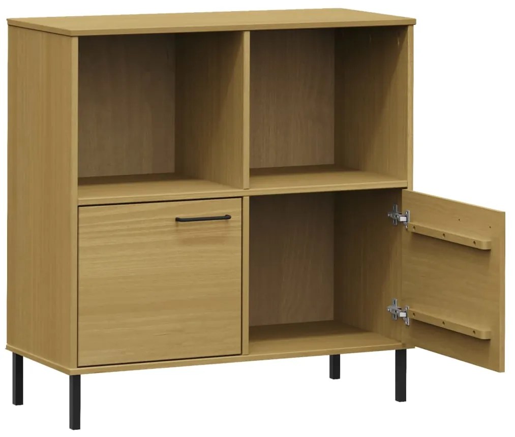 Estante c/ pernas metal 90x35x90,5 cm madeira OSLO castanho