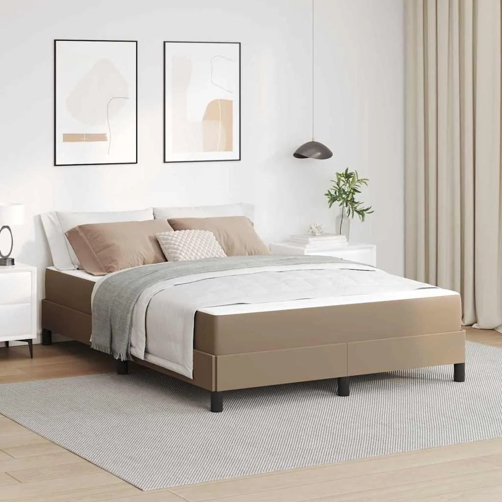 vidaXL Cama Outros Cappuccino 140 x 200 cm Couro sintético