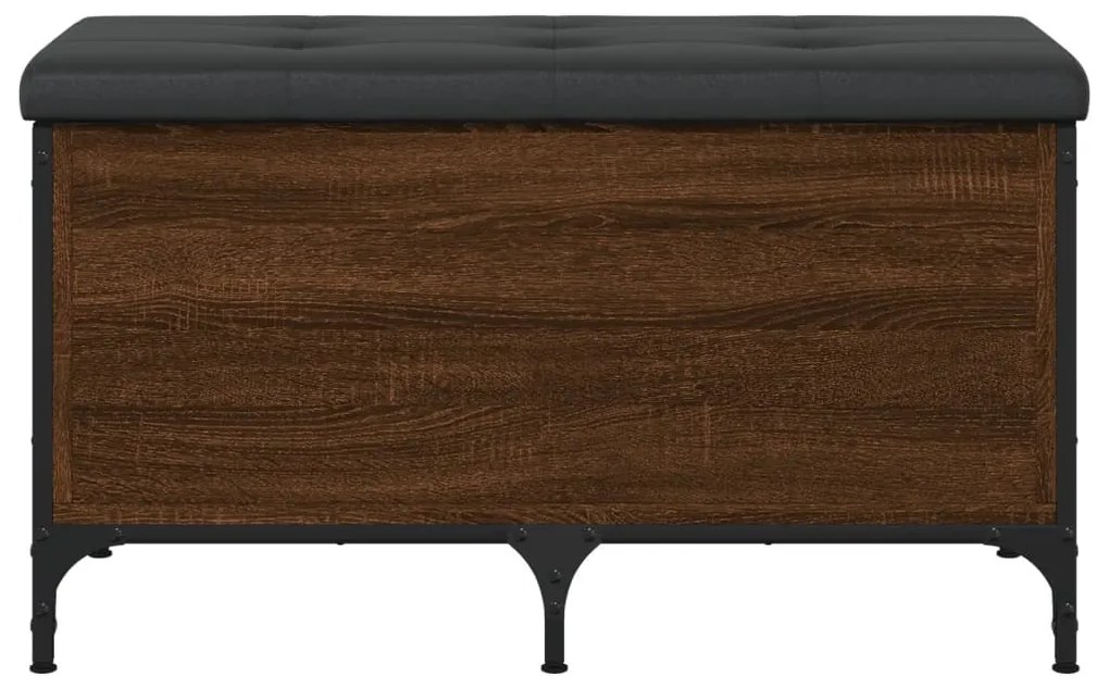 Banco arrumação 82x42x45 cm derivados madeira carvalho castanho