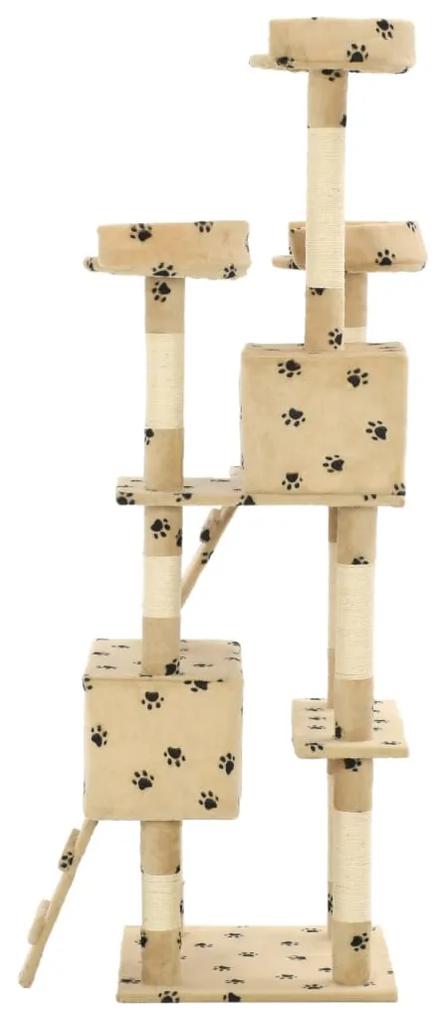 Árvore para gatos c/ postes arranhadores sisal 170 cm bege