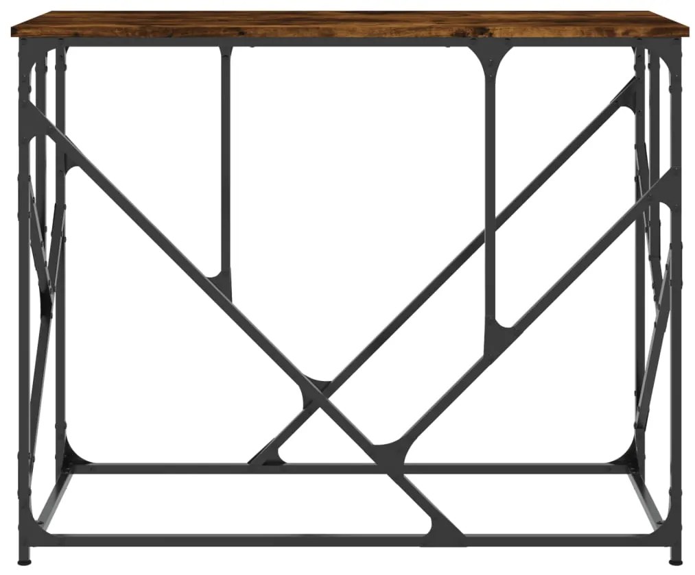 Mesa consola 100x40x80 cm derivados de madeira carvalho fumado