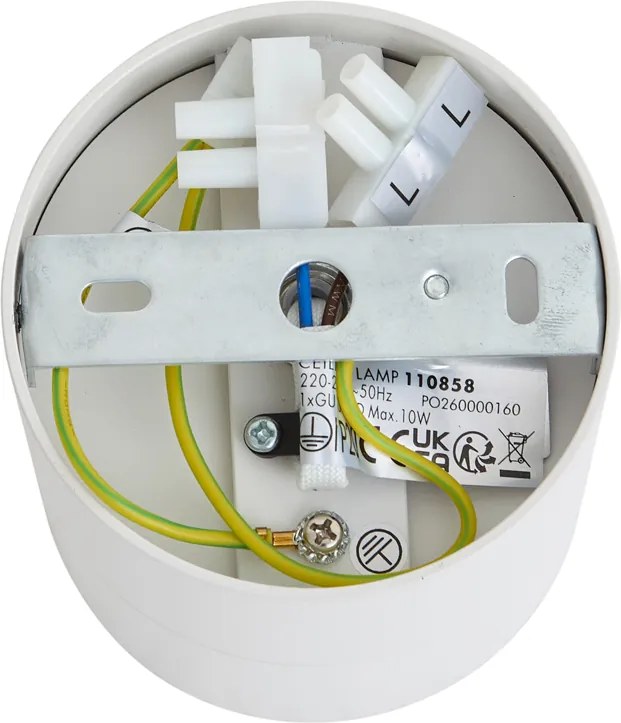 Foco de Superfície Moderno Branco GU10 50mm Orientável - Echo