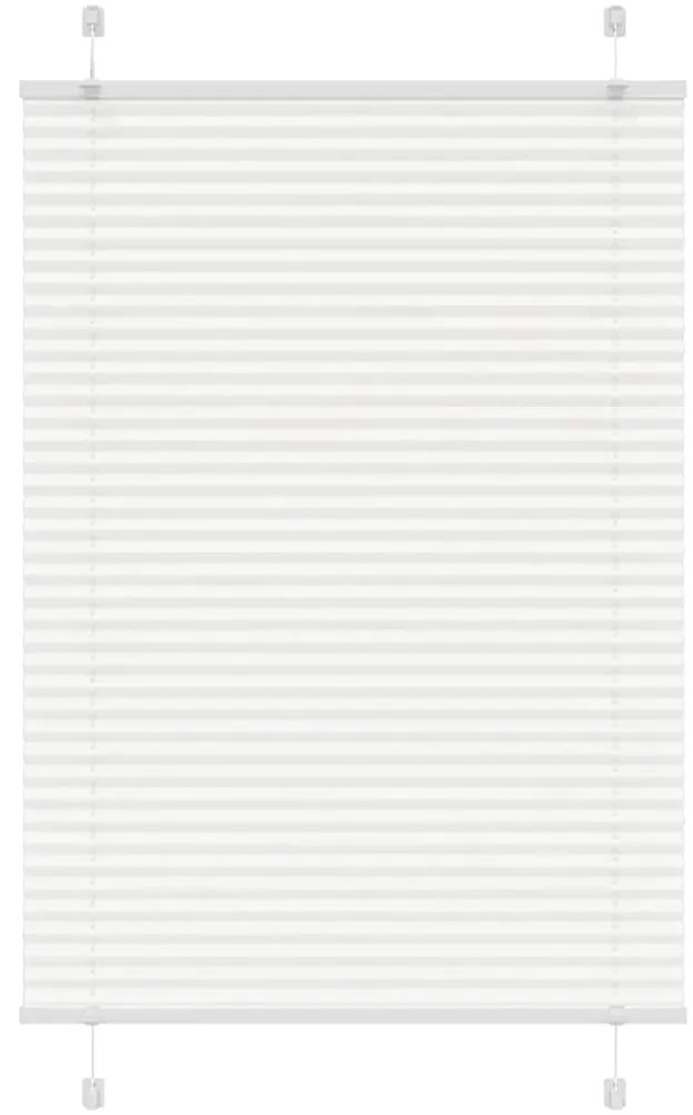 Branco Plissada Cega 85x100 cm Largura Tecido 84,4 cm Poliéster