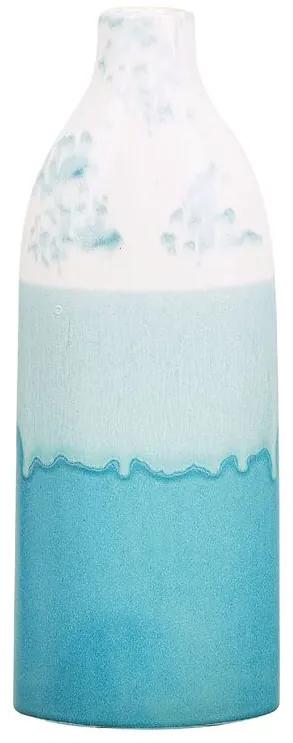 Vaso branco e azul marinho 35 cm CALLIPOLIS Beliani