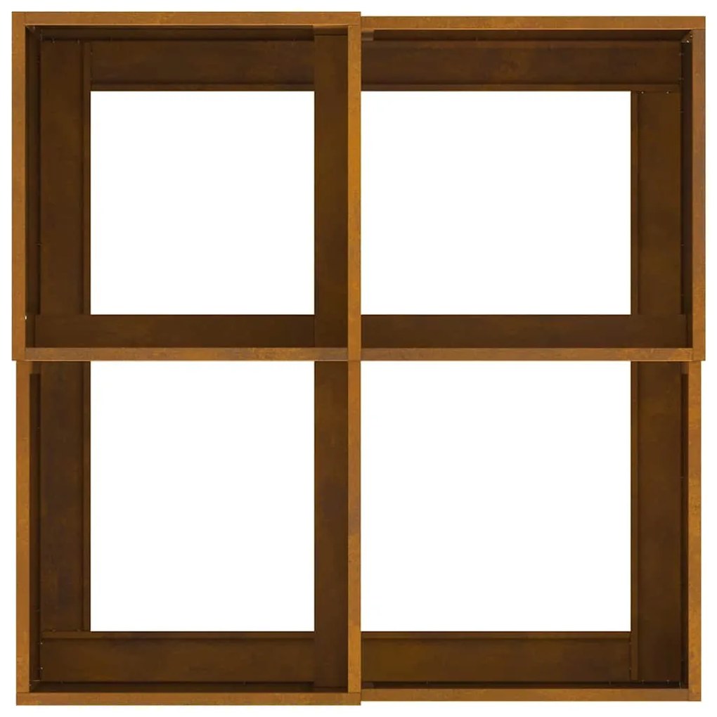 Jardineira vidaXL 100x100x48 cm em Aço Resistente à Corrosão