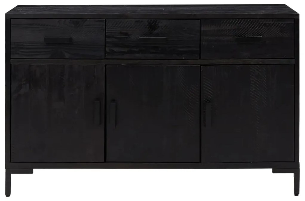 Aparador 110x35x70 cm pinho maciço preto