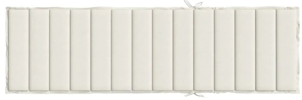 Almofadão para espreguiçadeira 200x60x4cm mesclado tecido creme