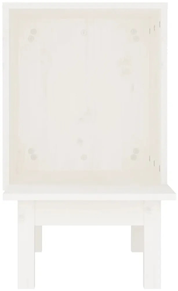 Ninho para gatos 60x36x60 cm pinho maciço branco