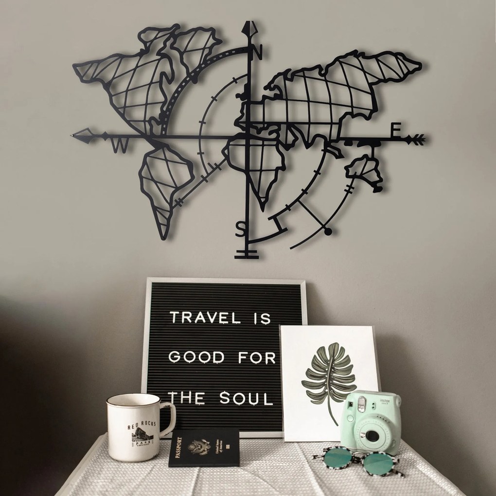 Acessório Decorativo de Parede Mt-04 – Preto – 65 x 95 cm