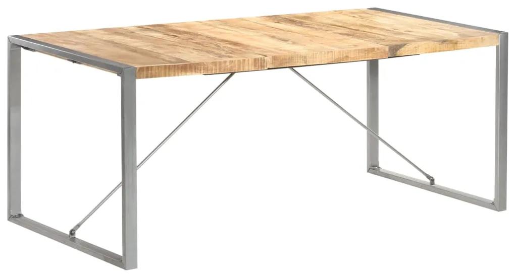 Mesa de jantar 180x90x75 cm madeira de mangueira maciça áspera