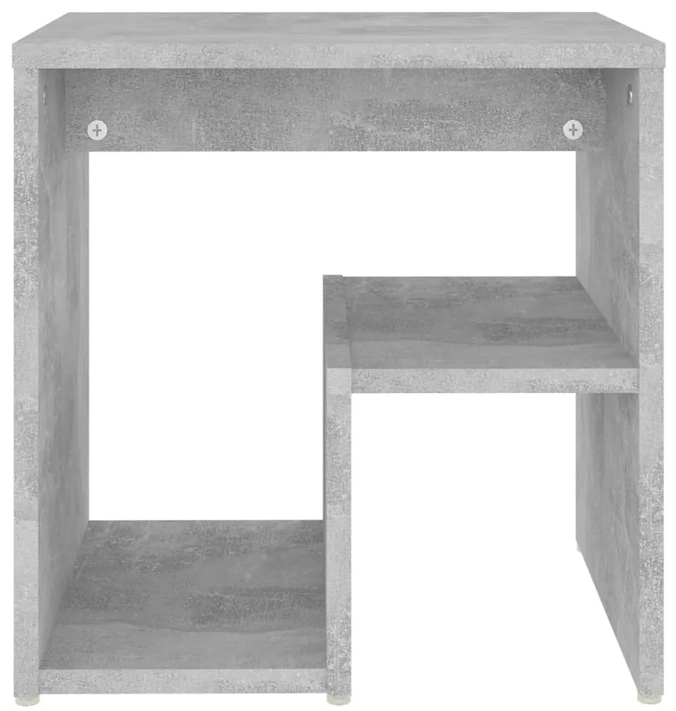 Mesas de cabeceira 2 pcs derivados de madeira cinzento cimento