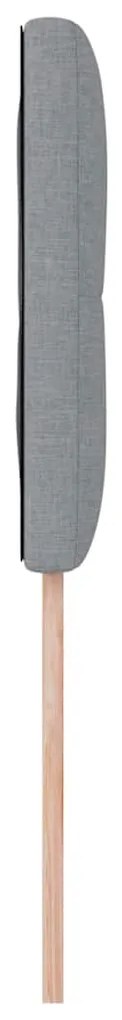 Cabeceira LED cinza claro, estofada, 90 cm