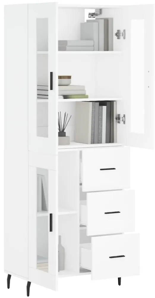 Armário alto 69,5x34x180 cm derivados de madeira branco