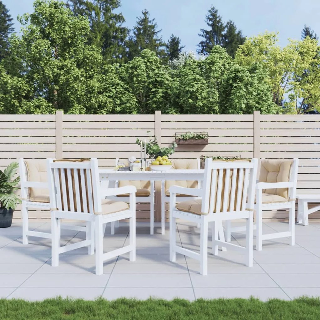 vidaXL Almofadões lombares p/ cadeiras de jardim 6pcs tecido bege