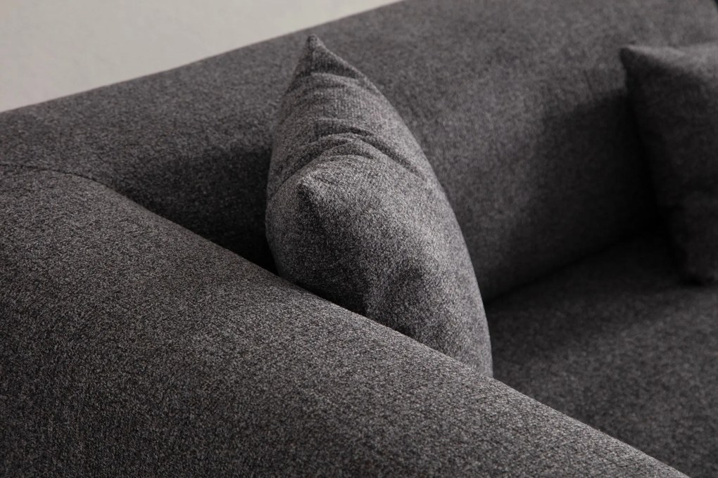 Sofá de 3 Lugares Gio – Antracite – 225x93x75 cm
