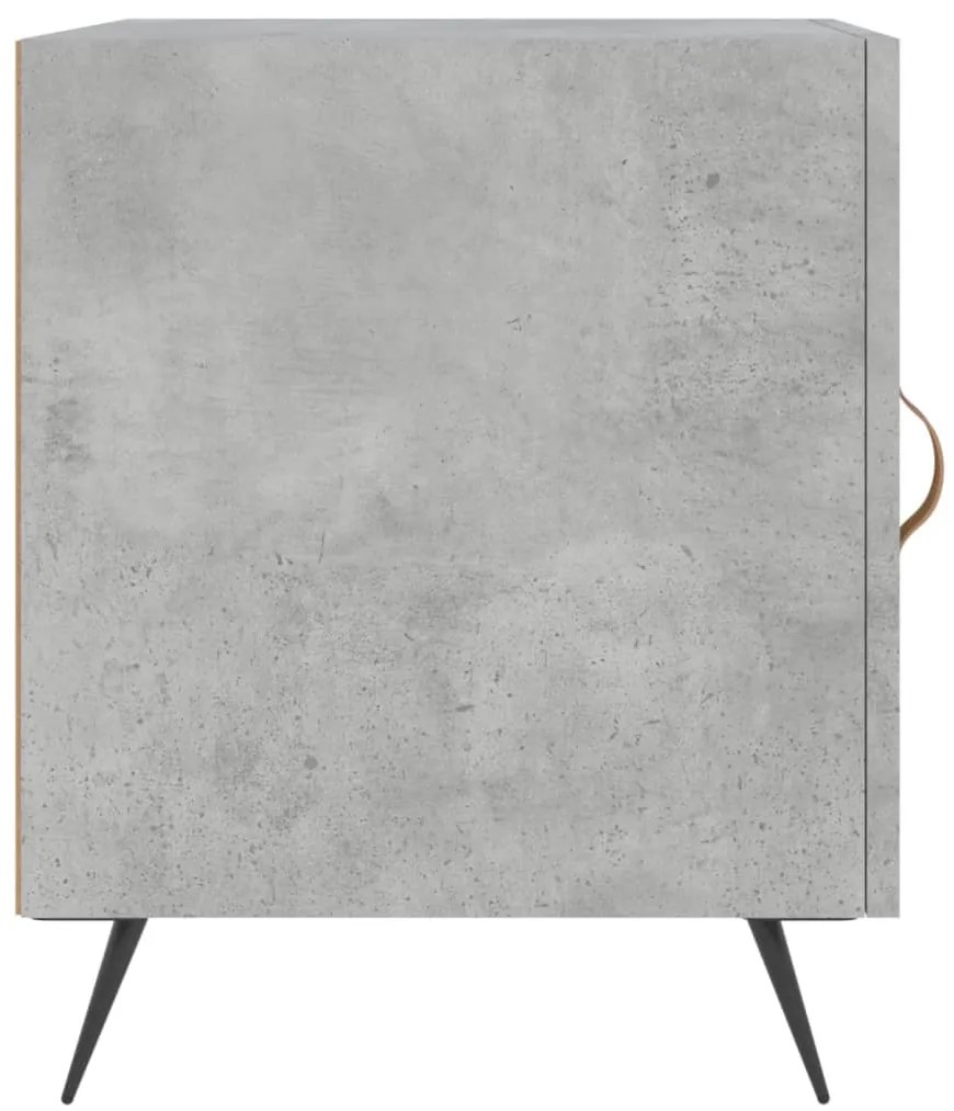 Mesa cabeceira 40x40x50cm derivados de madeira cinzento cimento