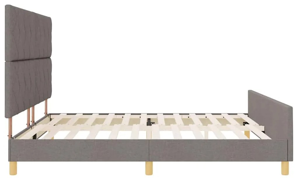 Estrutura de Cama vidaXL Taupe 200x200 cm Tecido