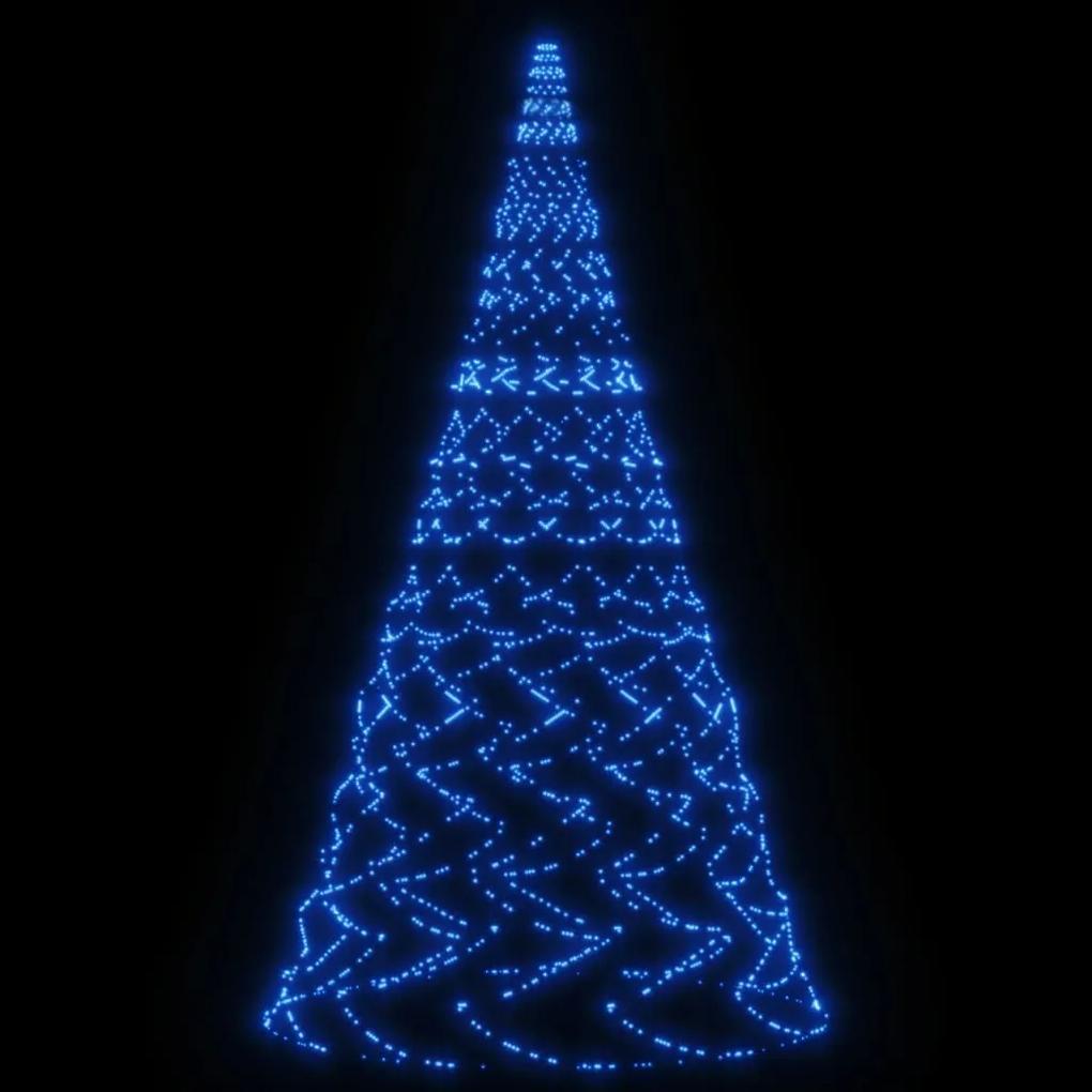 Árvore de Natal mastro de bandeira 3000 LEDs 800 cm azul