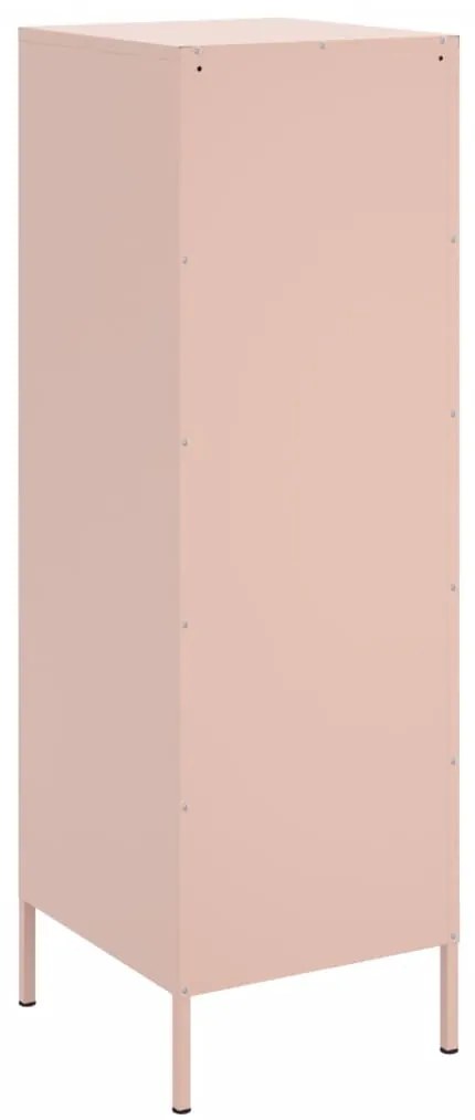 Aparador alto 36x39x113 cm aço rosa