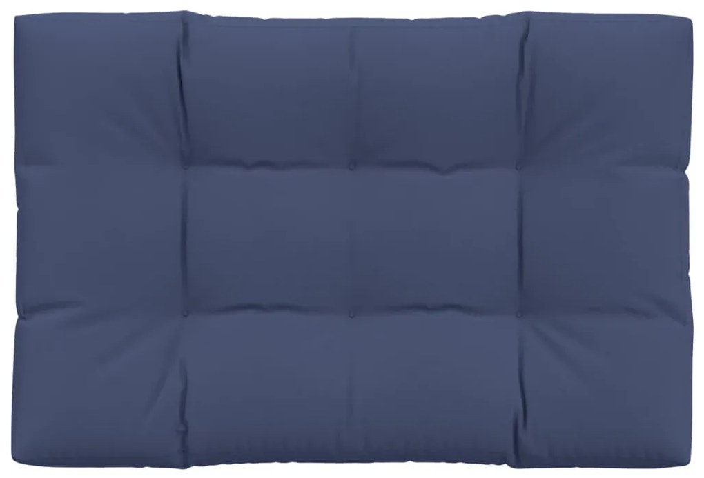 Almofadão para sofá de paletes 120x80x12 cm tecido azul-marinho