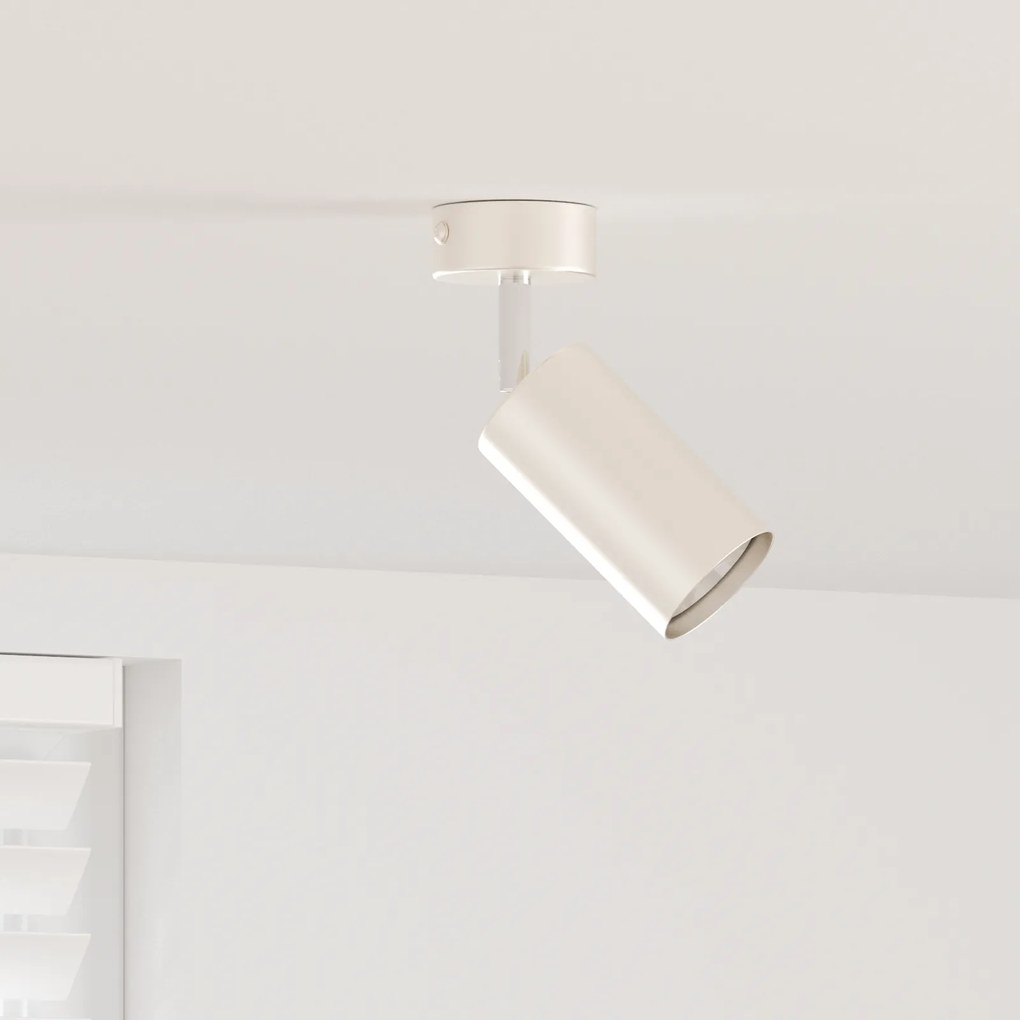 vidaXL Spotlight de Teto 1 Via Ajustável Níquel Escovado GU10