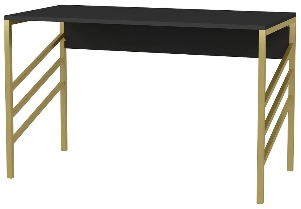 Secretária de Estudo Josephine – Dourado e Antracite – 120x60x74,8 cm