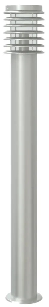 Candeeiro de chão exterior c/ sensor 110 cm aço inox. prateado
