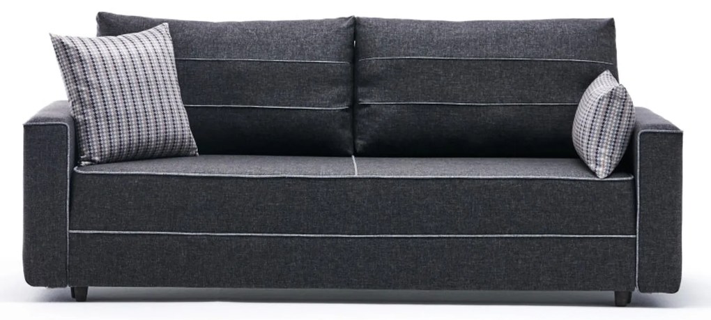 Sofá-cama de 3 lugares Ece – Antracite – 215x88x90 cm
