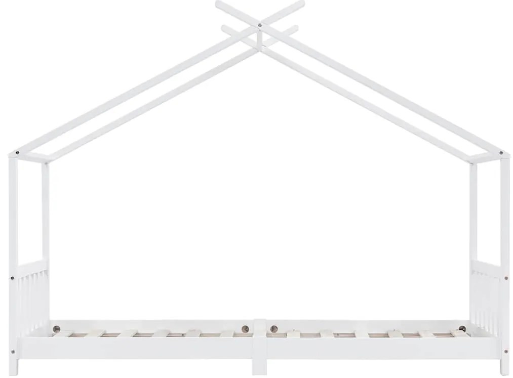 Estrutura de cama para crianças 90x200 cm pinho maciço branco