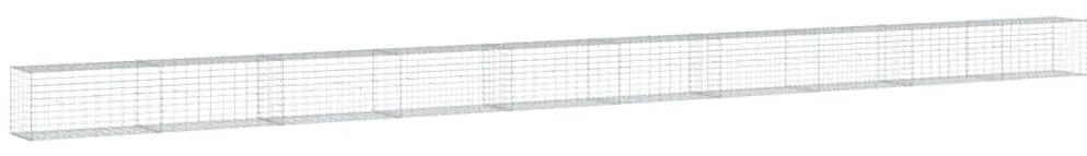 Cesto gabião com cobertura 1000x50x50 cm ferro galvanizado