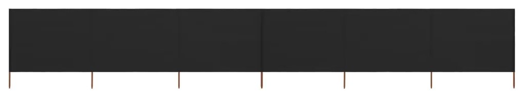 vidaXL Para-vento com 6 painéis em tecido 800x120 cm preto