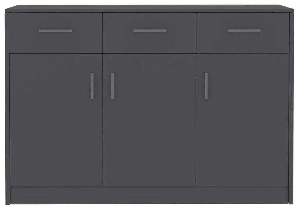 Aparador 110x30x75 cm contraplacado cinzento