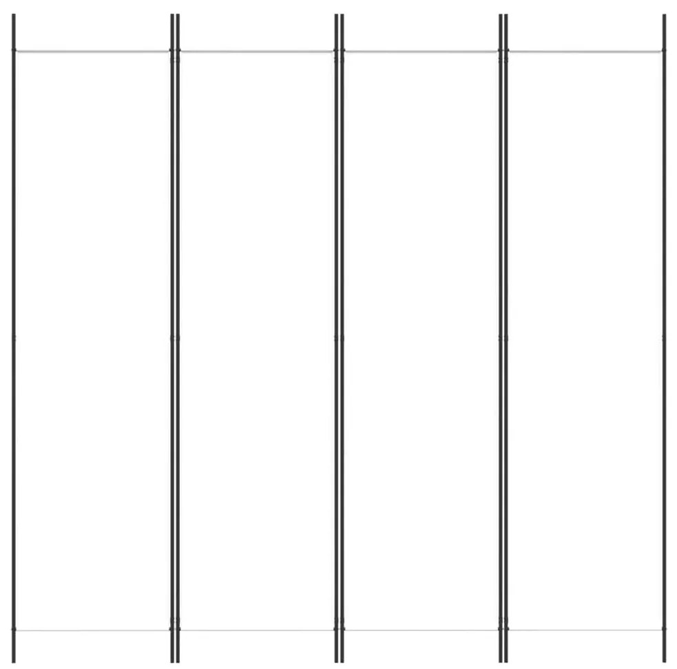 Biombo com 4 painéis 200x200 cm tecido branco