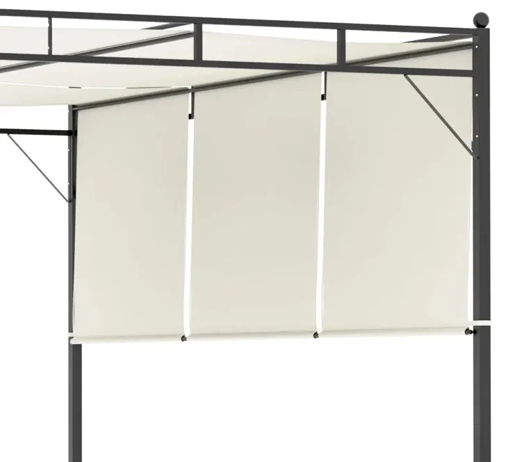 Pérgola de Jardim com Teto Retrátil em Aço - 3x3m