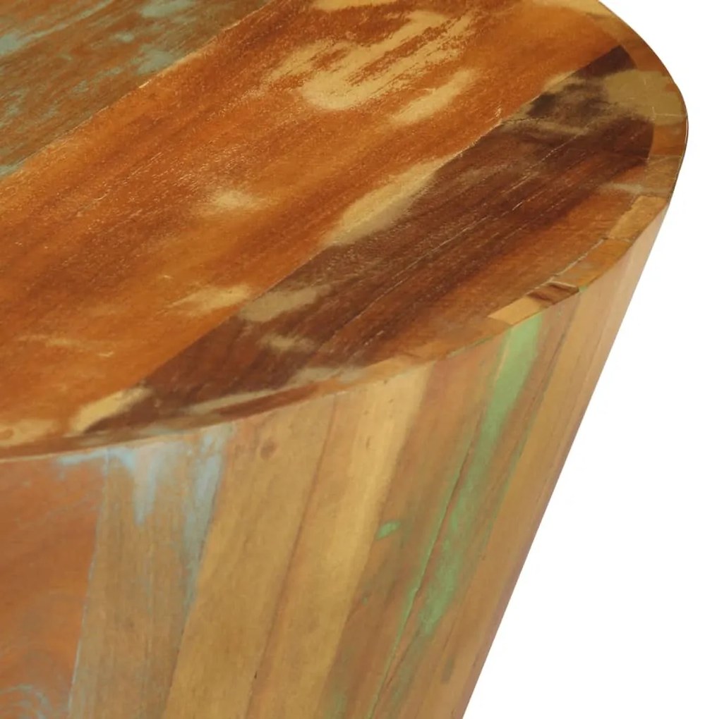 Mesa de centro Ø65x31 cm madeira recuperada maciça