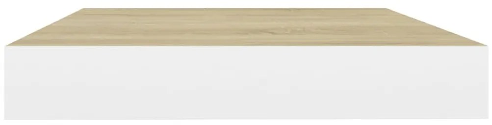 Prateleiras de parede 4 pcs 50x23x3,8 cm MDF carvalho e branco