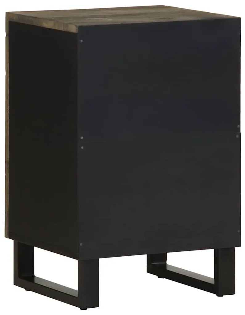 Armário de casa de banho 38x33x58 cm mangueira maciça preto