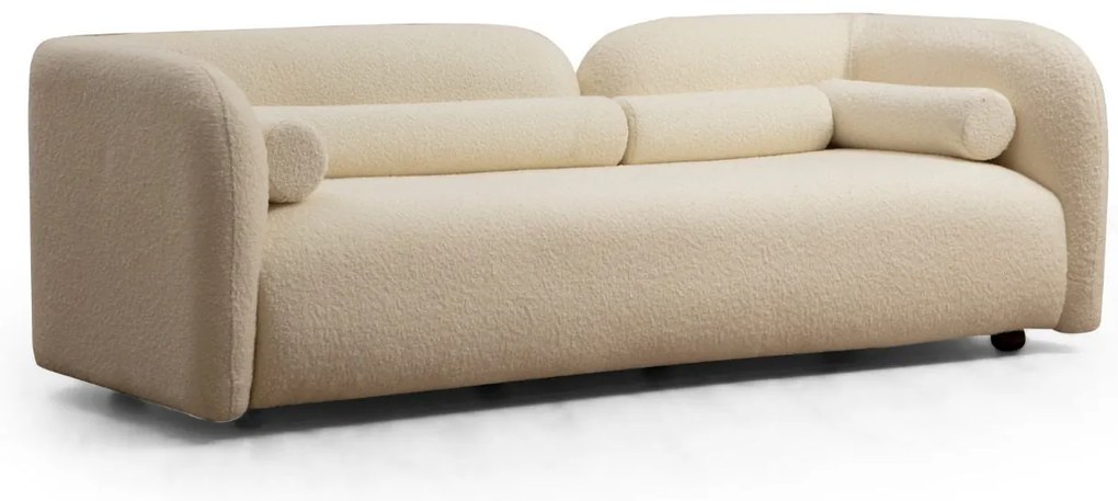 Sofá de 3 Lugares Victoria – Creme – 228x74x90 cm