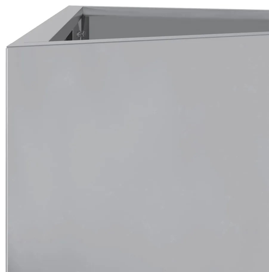 Vaso/floreira de jardim triangular 30x26x75 cm aço galvanizado