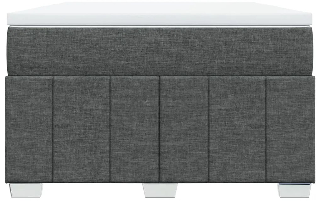 Cama boxspring com colchão 120x190 cm tecido cinzento-escuro