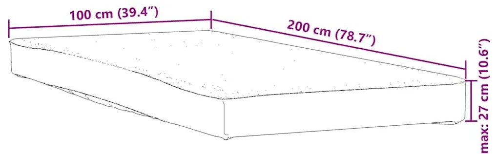 Protetor de colchão impermeável 100x200 cm branco