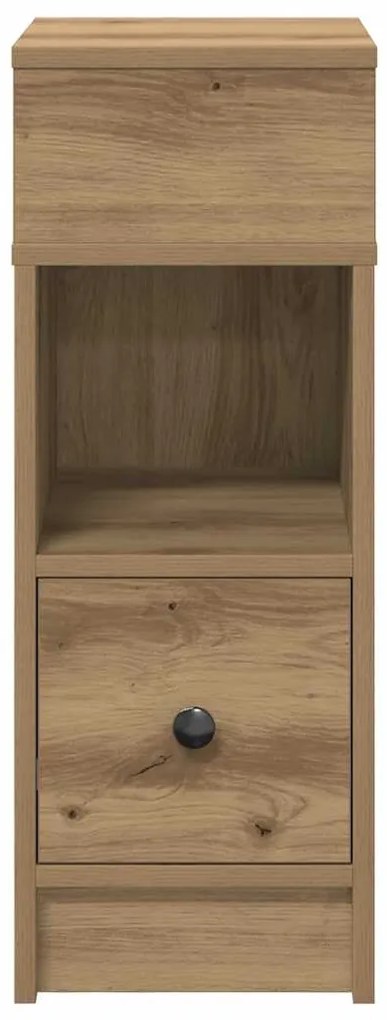 Mesa de cabeceira com gaveta 25x31x66 cm carvalho artisiano